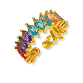 Rainbow Ear cuff & Ring