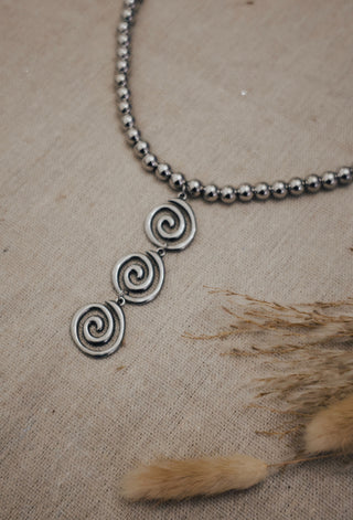 Silver Spiral Necklace