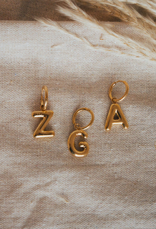 Initial Bubble Earring