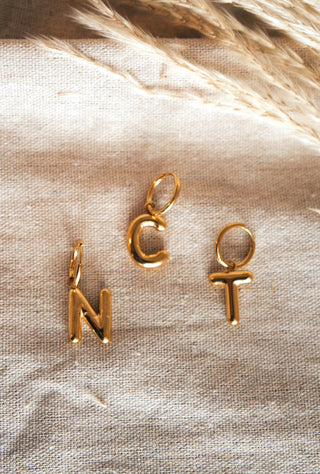 Initial Bubble Earring