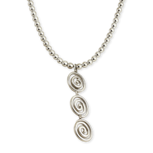 Load image into Gallery viewer, Silver Spiral Necklace
