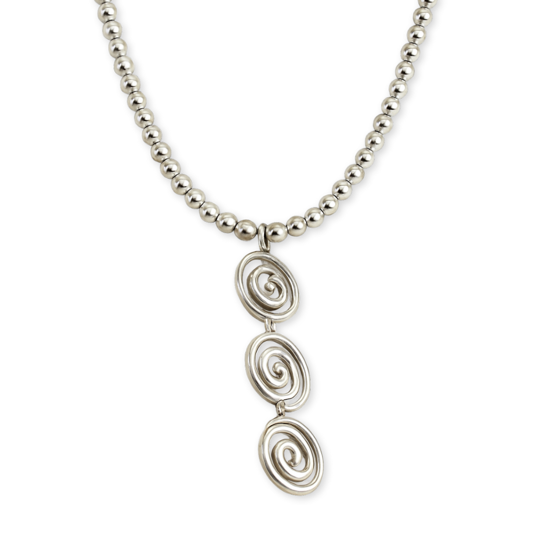 Silver Spiral Necklace