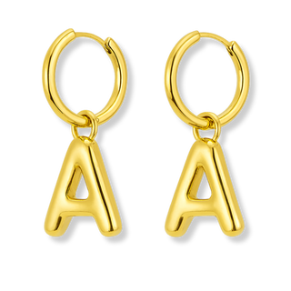 Initial Bubble Earring