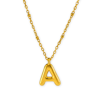 Bubble Initial Necklace