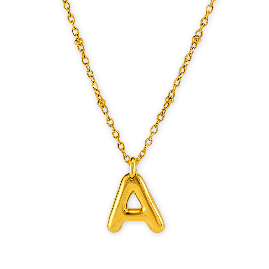 Bubble Initial Necklace