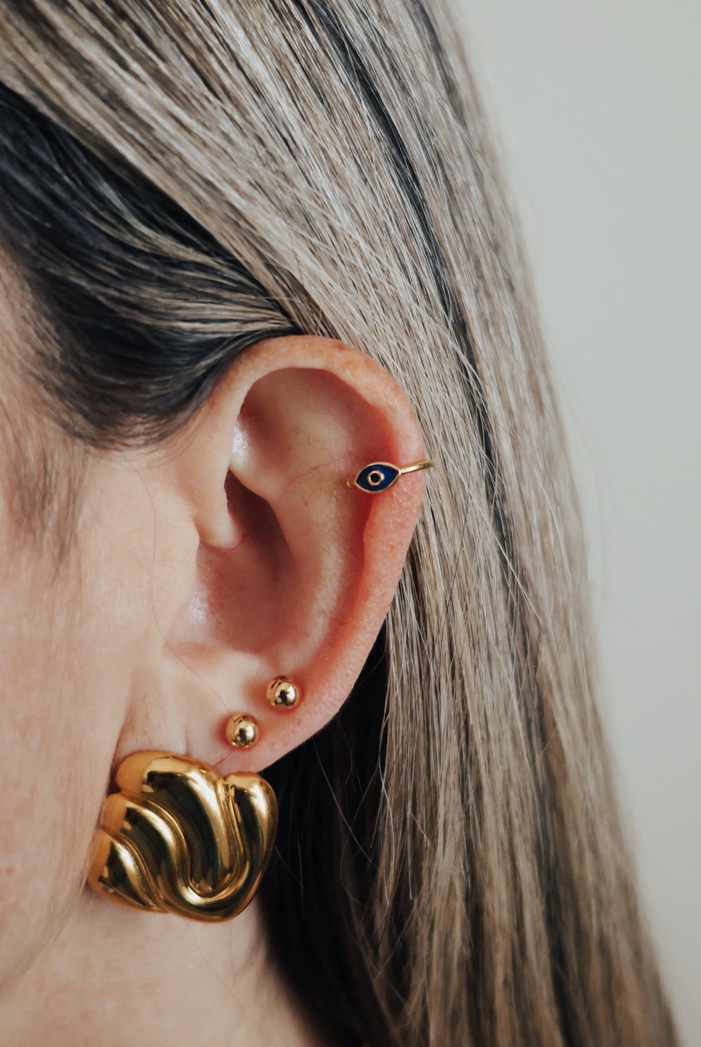 Evil eye Ear cuff