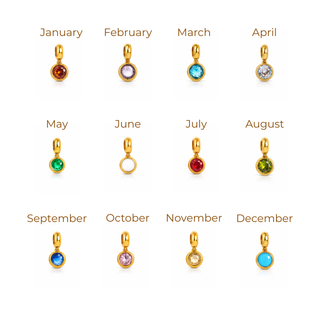 Birthstone Initial Necklace