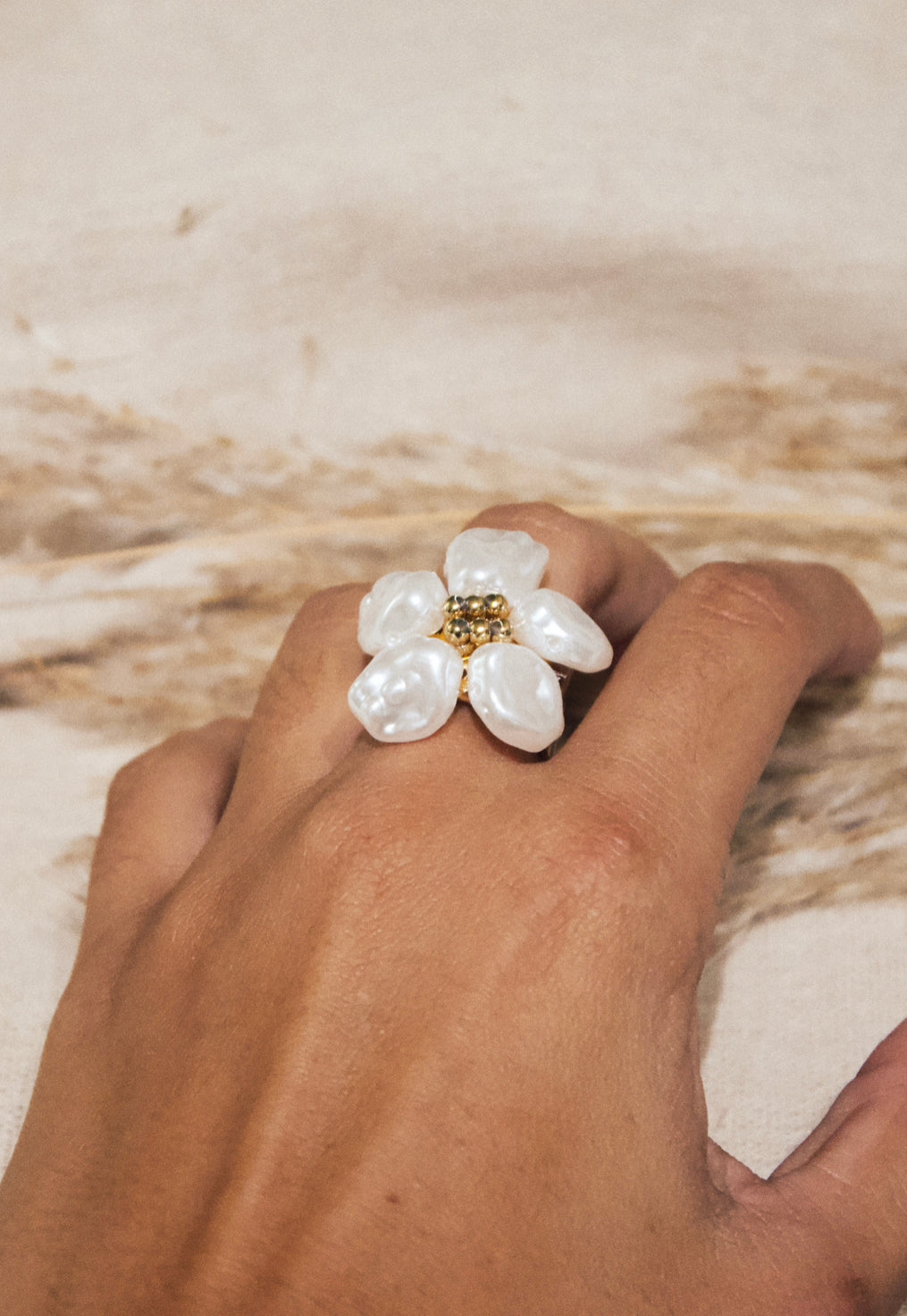 Pearl Flower ring 💧